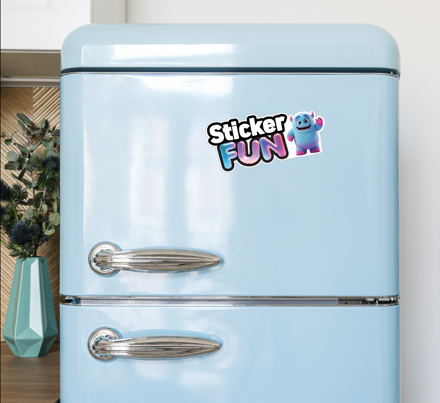 Gepersonaliseerde magneten van Stickerfun – kleurrijk, duurzaam en ideaal om foto’s, logo’s of boodschappen stijlvol zichtbaar te maken.