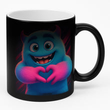 Magic Mug van Stickerfun met vrolijk monster ontwerp dat verschijnt bij warmte