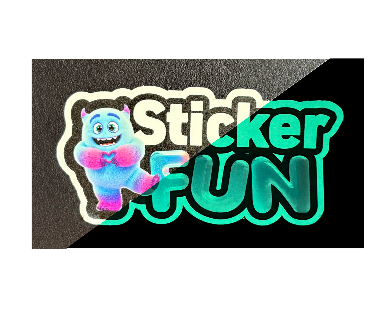 Opvallende glow stickers bedrukken met eigen ontwerp of logo